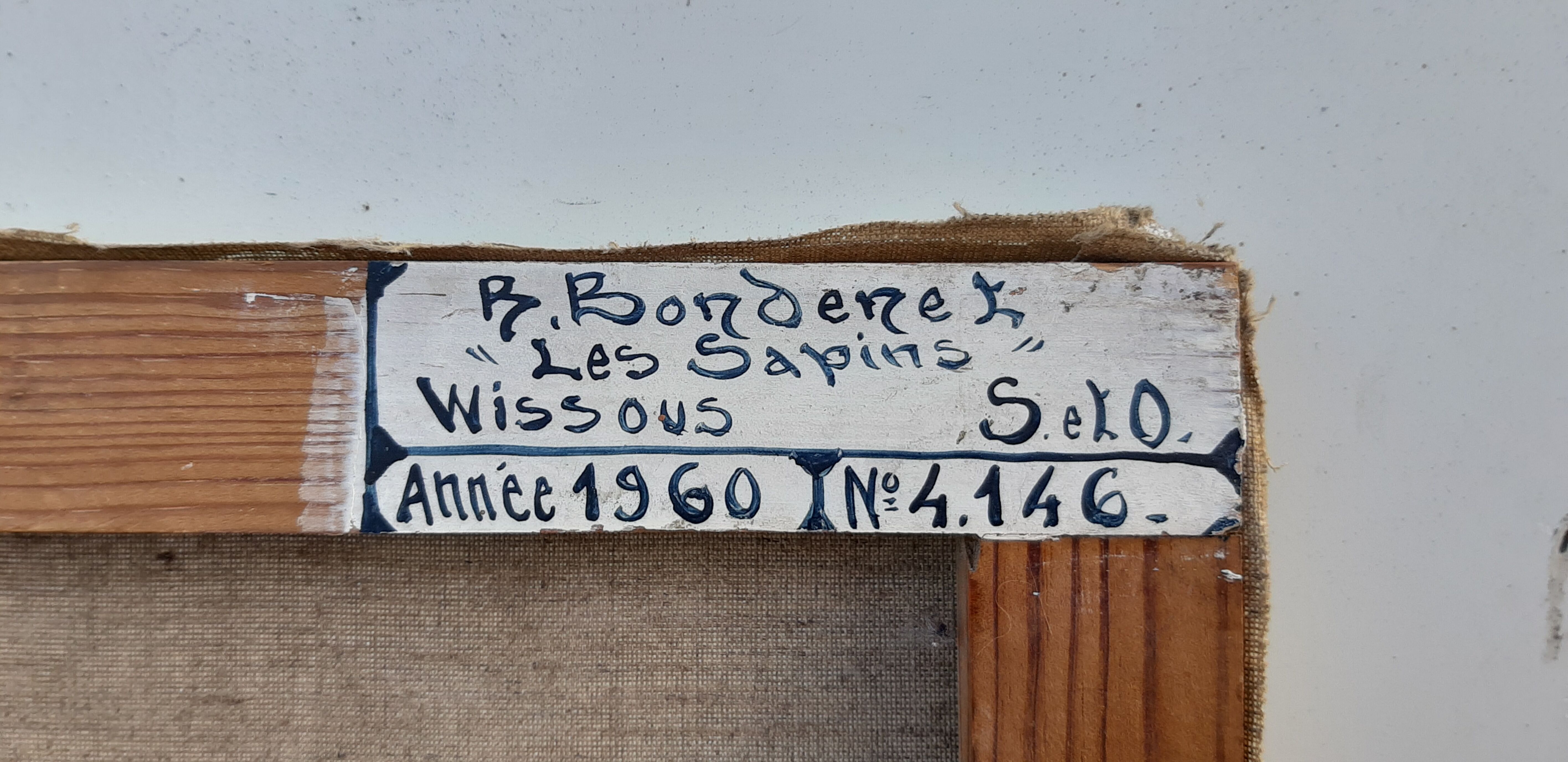 Oil on canvas 60s B.Bondenet