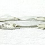 Christofle – 12-piece solid silver fish cutlery set, Vendôme model