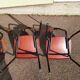Set of 6 Dutch and metal school chairs - adult