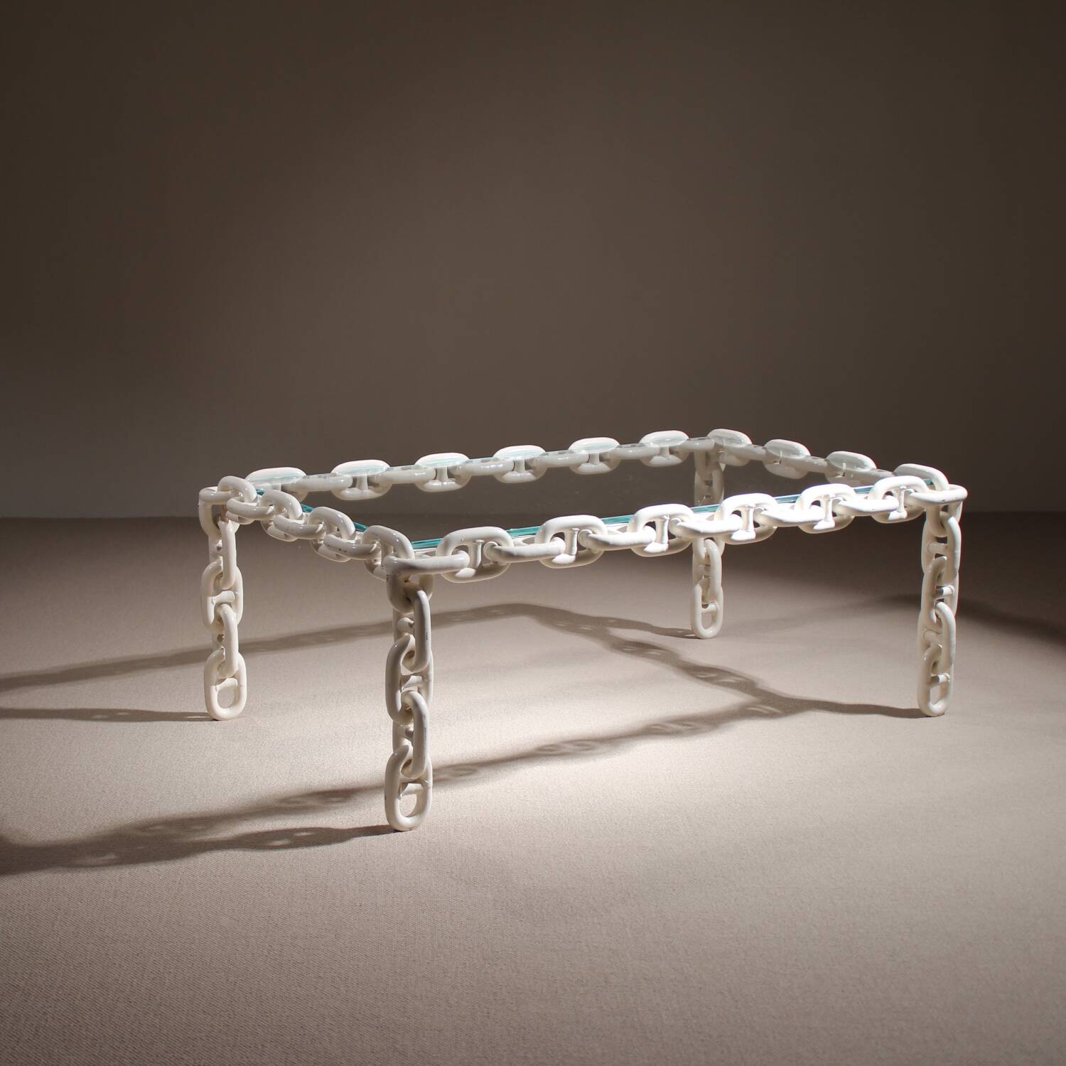 Brutalist Chain Link Coffee Table | France 1970s
