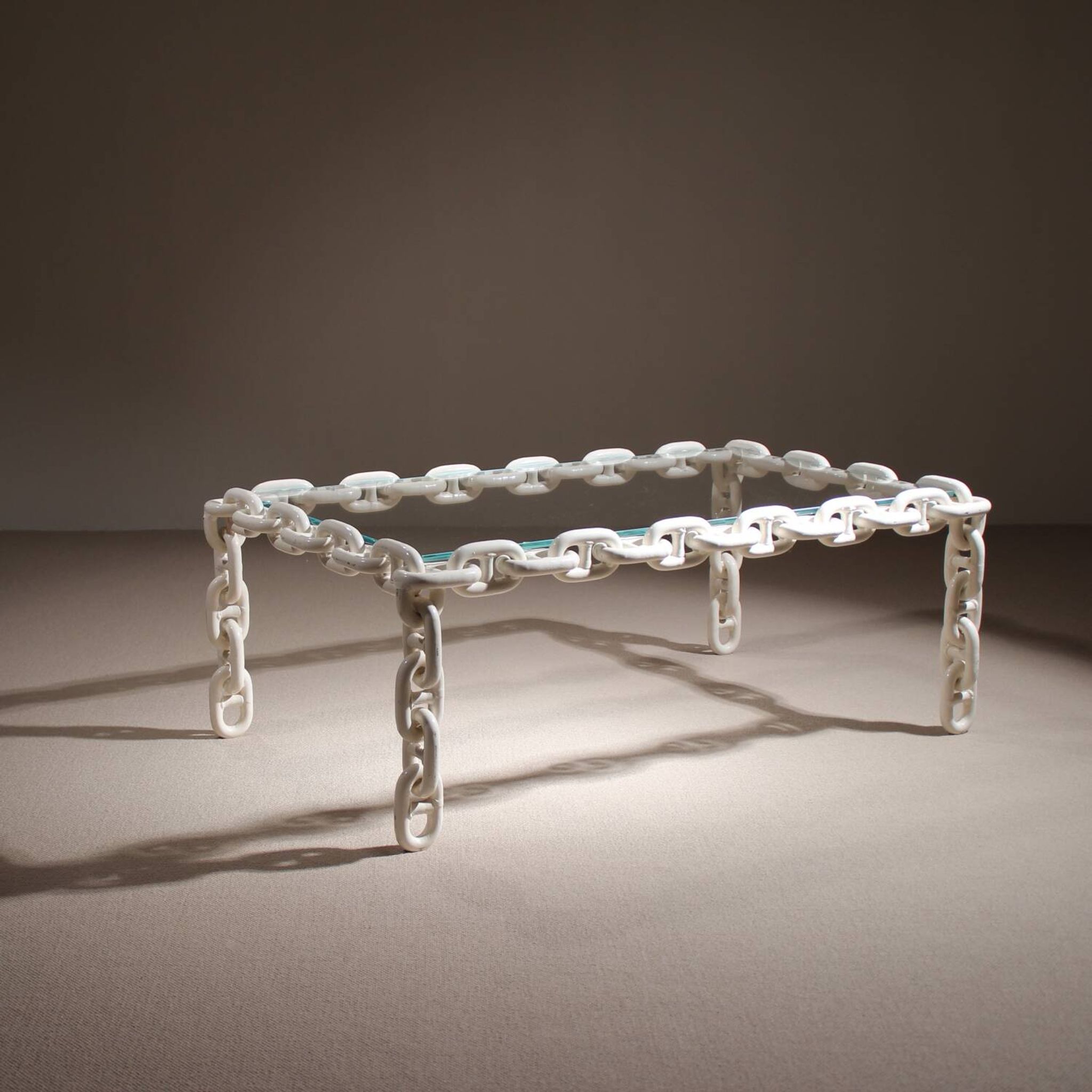 Brutalist Chain Link Coffee Table | France 1970s