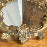 Rococo style mirror in wood and gilded stucco