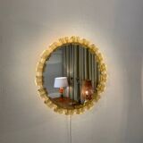 Miroir lumineux en résine, Egon Hillebrand, 1970