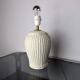 White ceramic "bamboo" lamp, Hollywood Regency, Italy, 1970