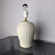 White ceramic "bamboo" lamp, Hollywood Regency, Italy, 1970