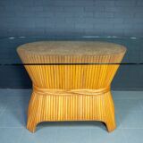 Table à manger McGuire en gerbe de bambou de blé, États-Unis, années 1980
