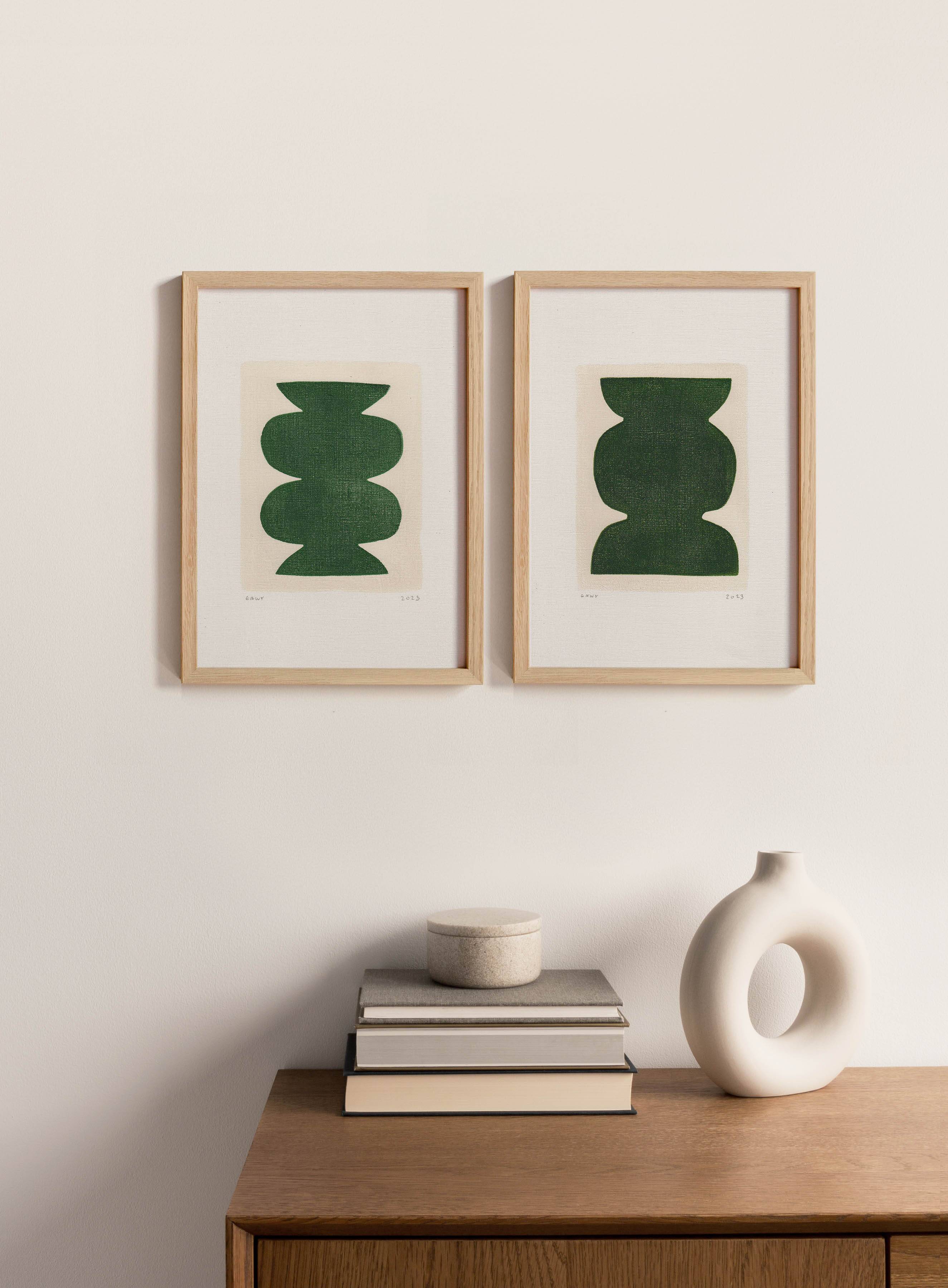 original painting on paper abstract art signed Eawy