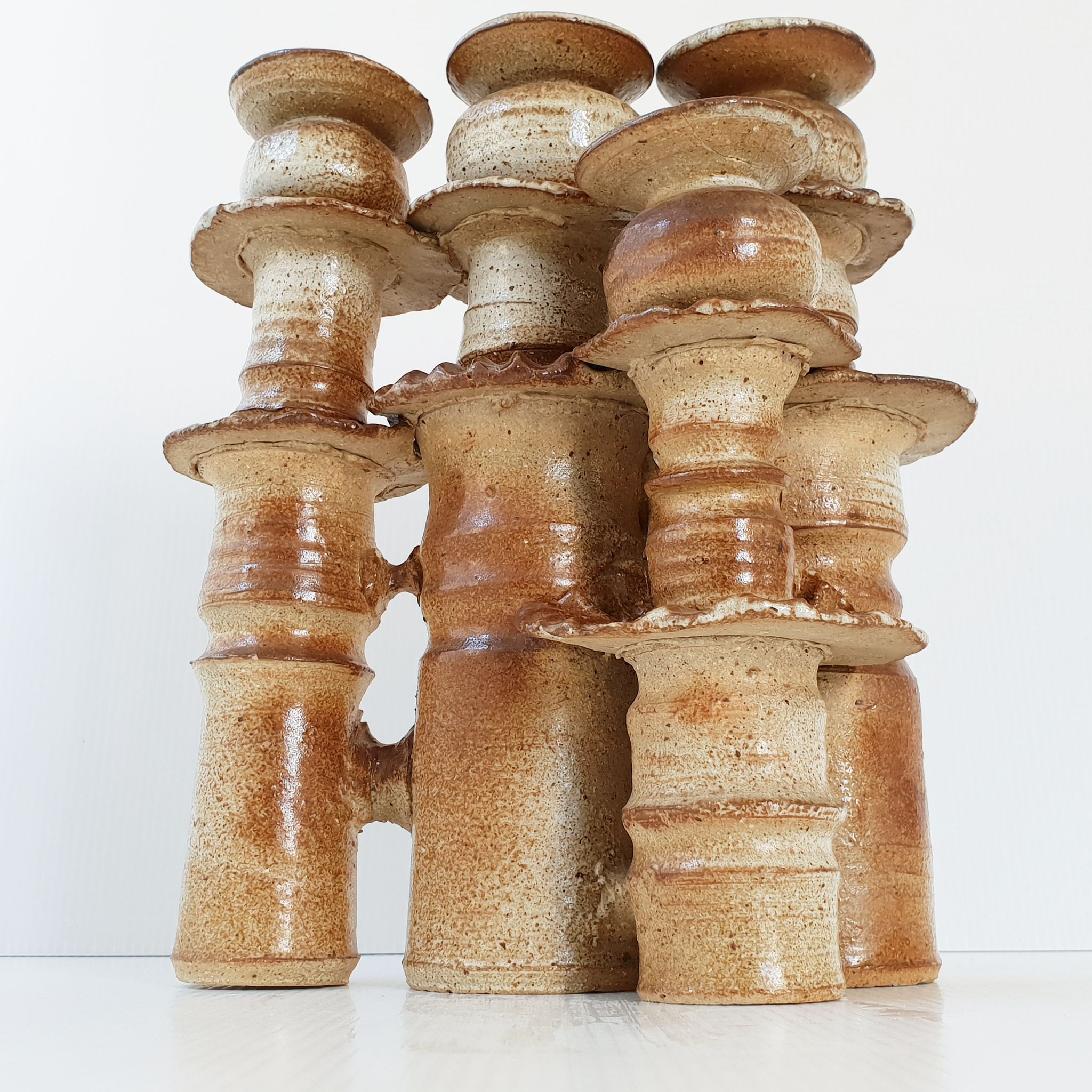 Vintage sandstone candlestick