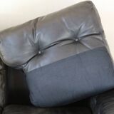 Coronado Brown Leather Sofa, Afra & Tobia Scarpa for B&B Italia