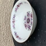 Paris porcelain salad bowl vintage floral motif 1970