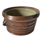 Pot en grès Corneau Myennes décor lièvres