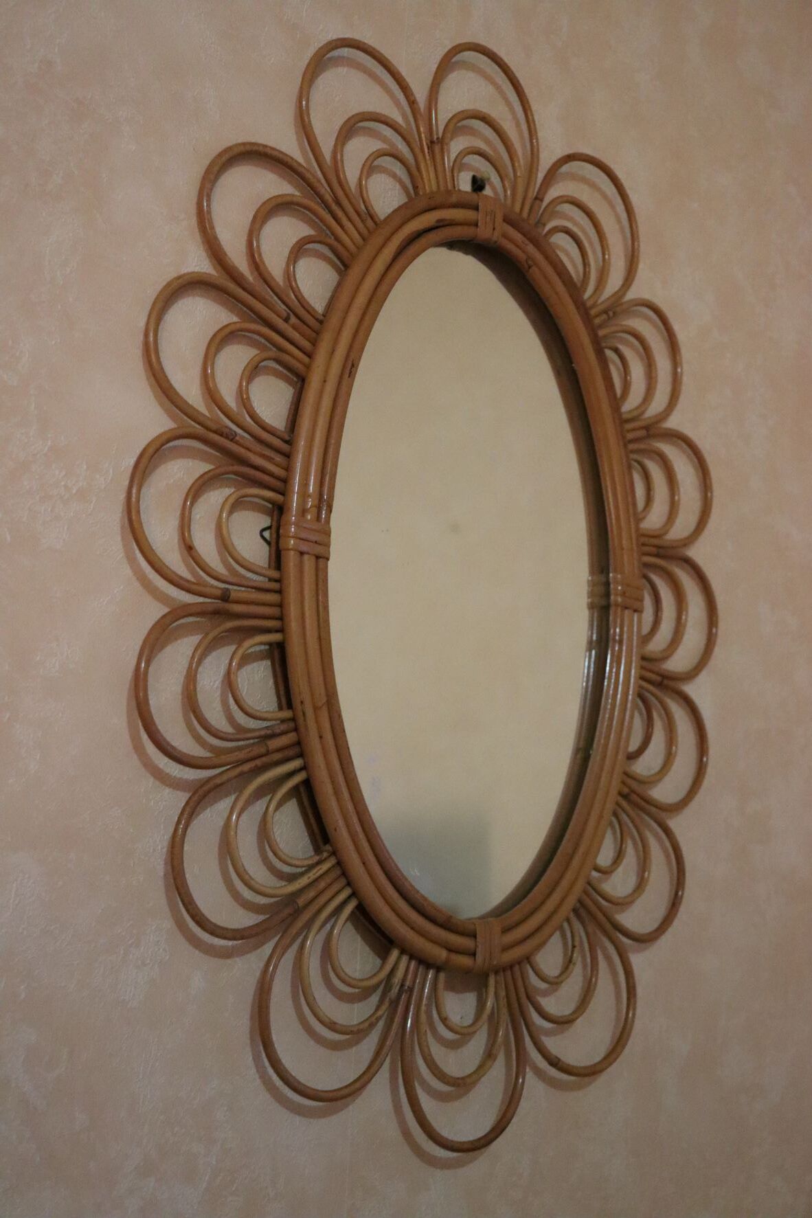 Rattan mirror