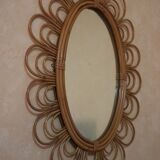 Rattan mirror