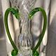 Large soliflore vase with transparent and green handles