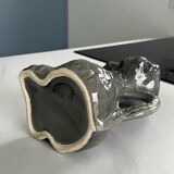 Vintage grey poodle-shaped pitcher – Zoomorphic ceramic carafe