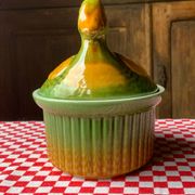 Terrine en barbotine canard vintage