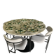 6 oyster plates and Longchamps barbotine dish