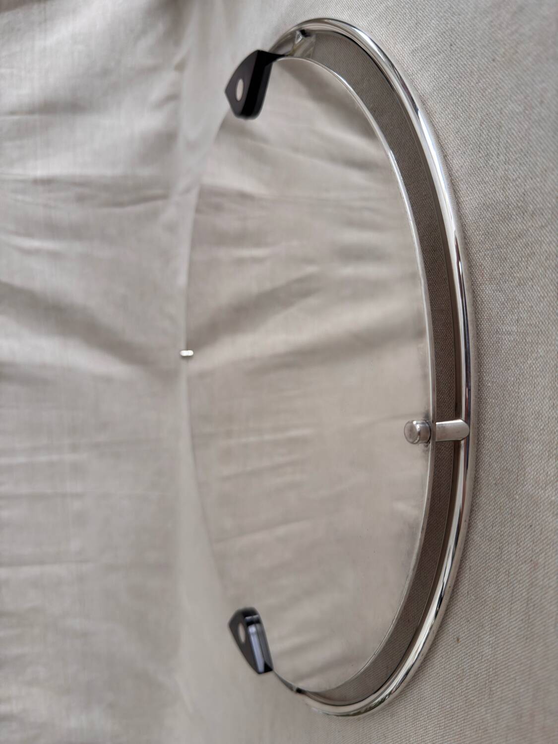 Vintage Rede Guzzini silver metal oval tray
