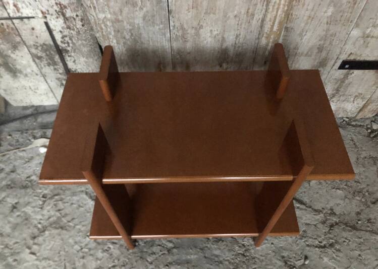 Old bedside table nightstand design wood 80s vintage