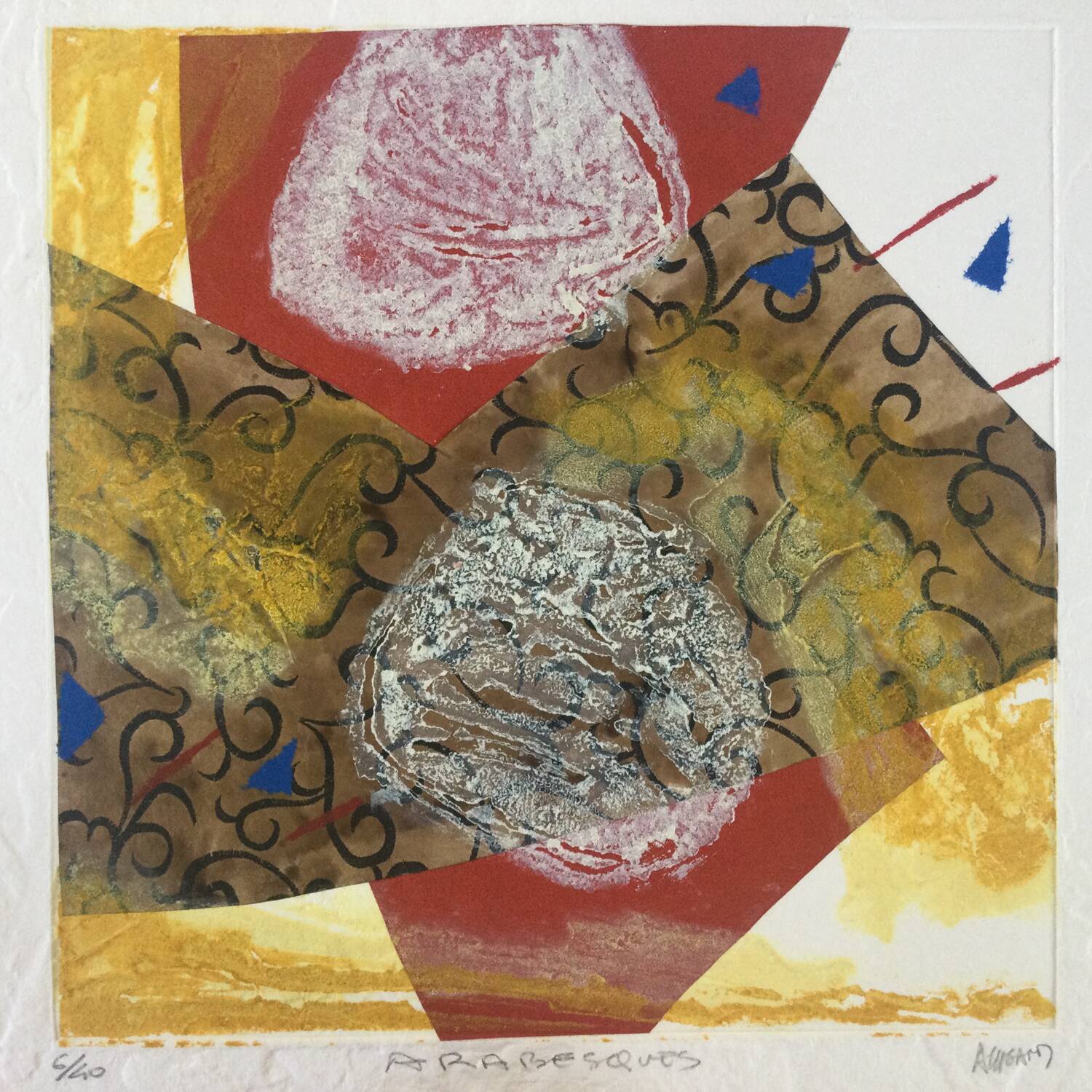 Bernard alligand, 1953. arabesques, 2003. carborundum engraving and collage.