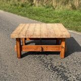Chunky pine coffee table