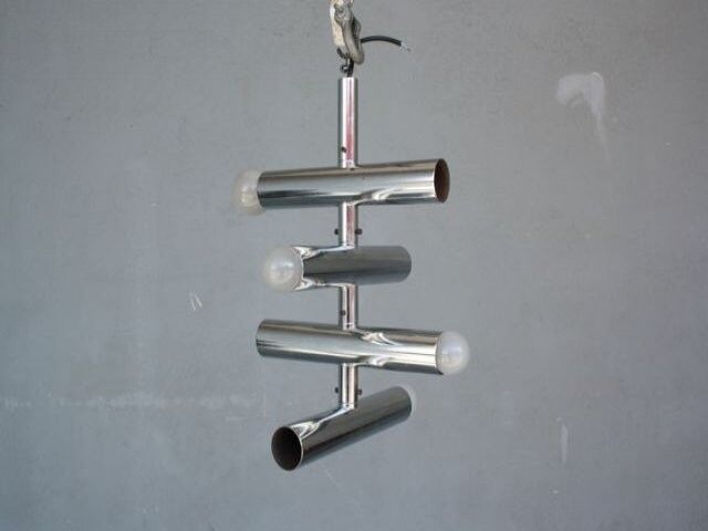 Chrome chandelier vintage 1970 swivel design
