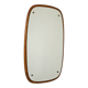 1960s Scandinavian oval mirror in oak