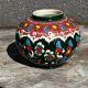 Petit Vase Vintage rond en céramique Turque H 11 cm