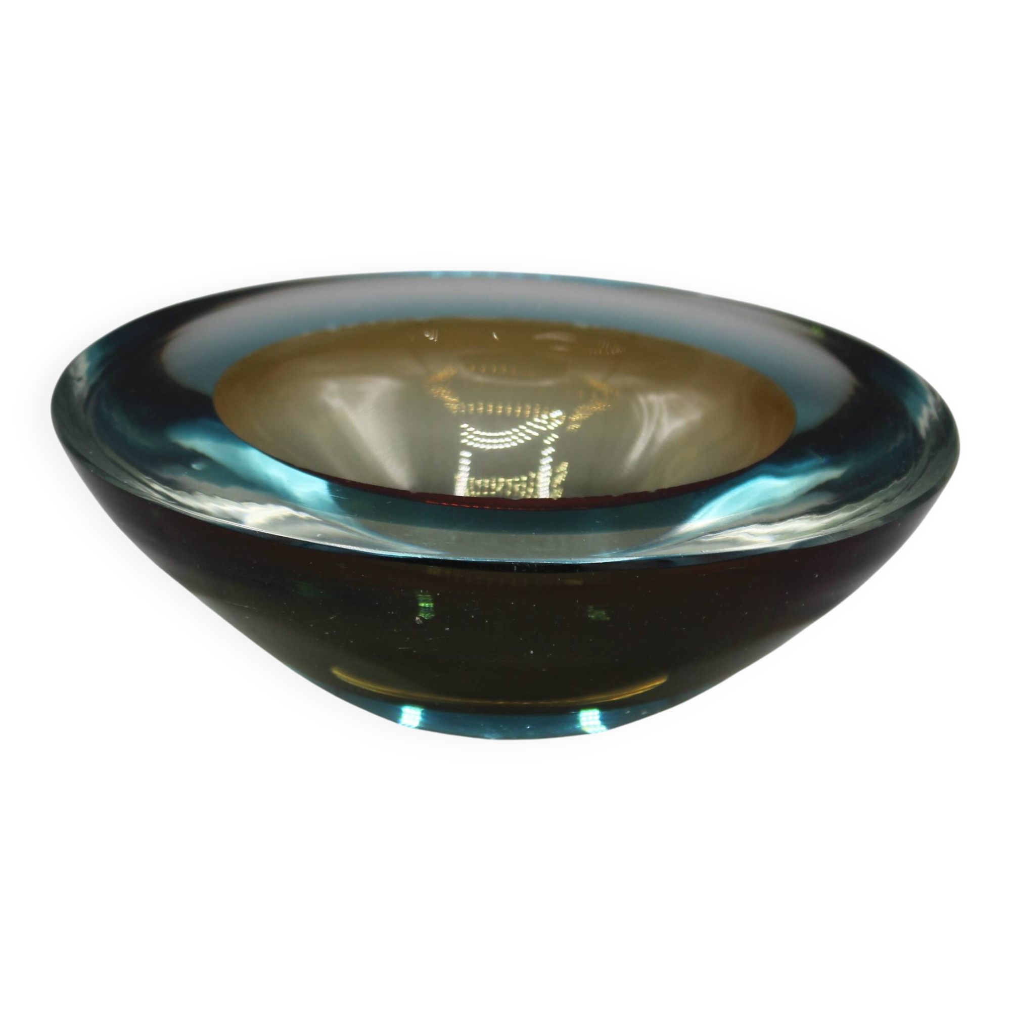 Vintage ashtray sommerso murano glass flavio poli seguso italy 1970