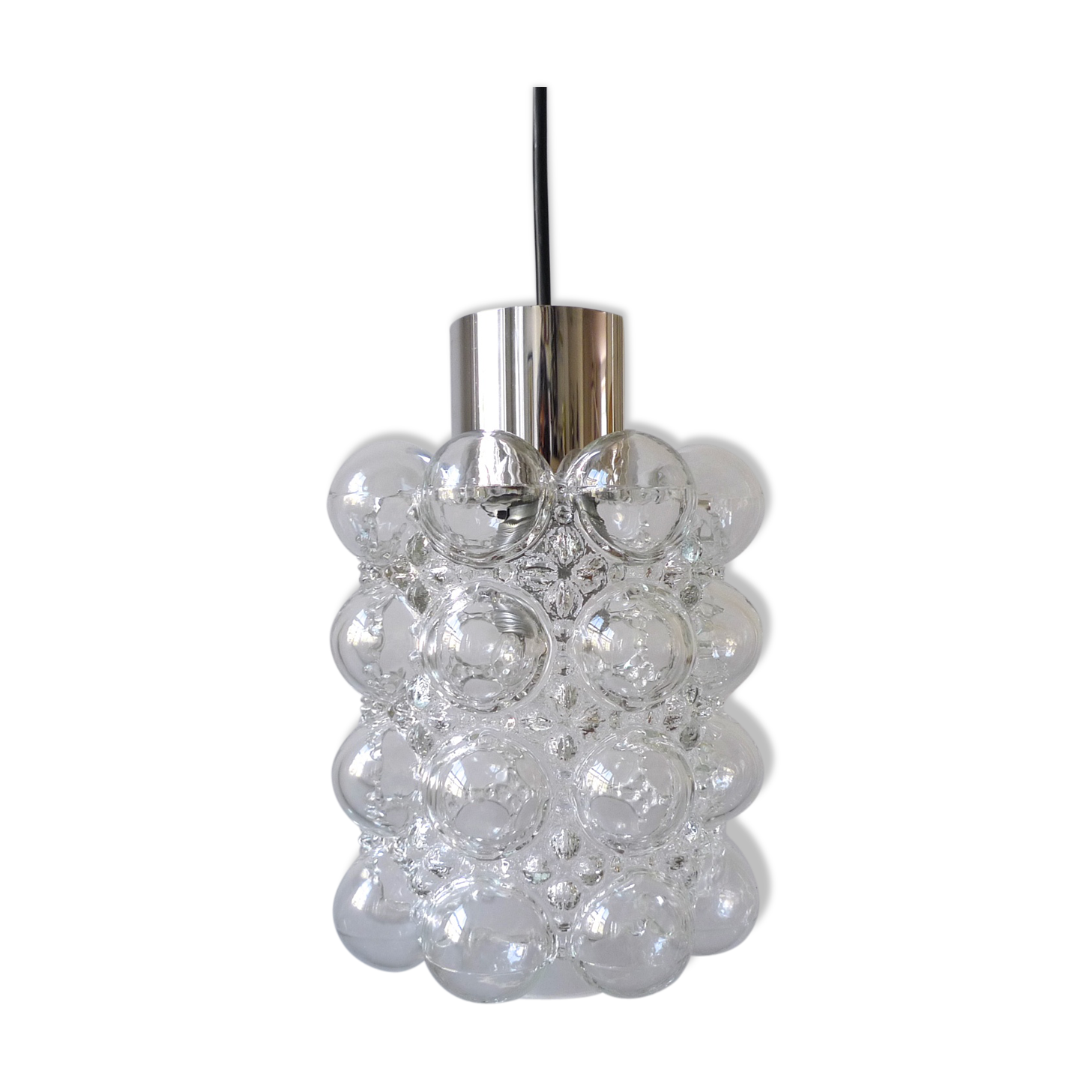 Bubble glass hanging lamp by Helena Tynell for Limburg Glashàtte, 1960s