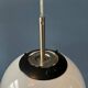 Small white Space Age mushroom pendant light