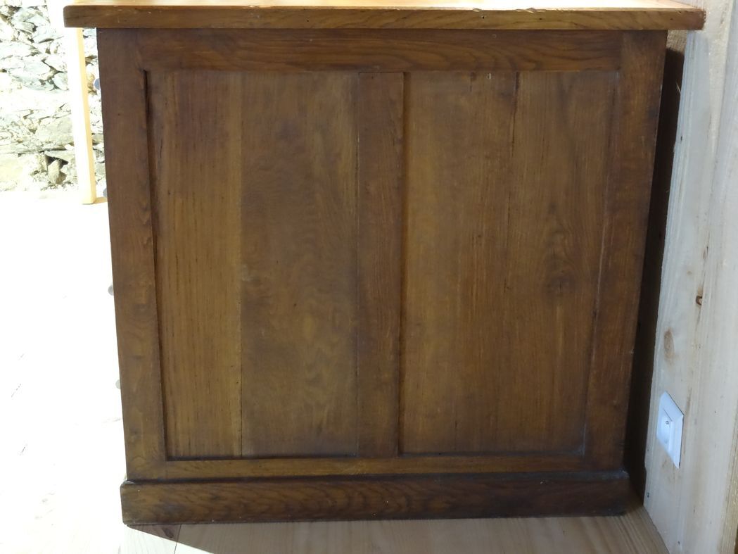 50s oak box desk, 150 x 80 cm