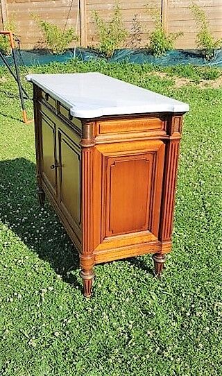 Wooden marble tray dresser