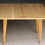 1950s blond wood table, superb condition (folding).