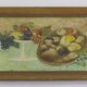 Oil painting still life signed and dated, painted on board with frame B8