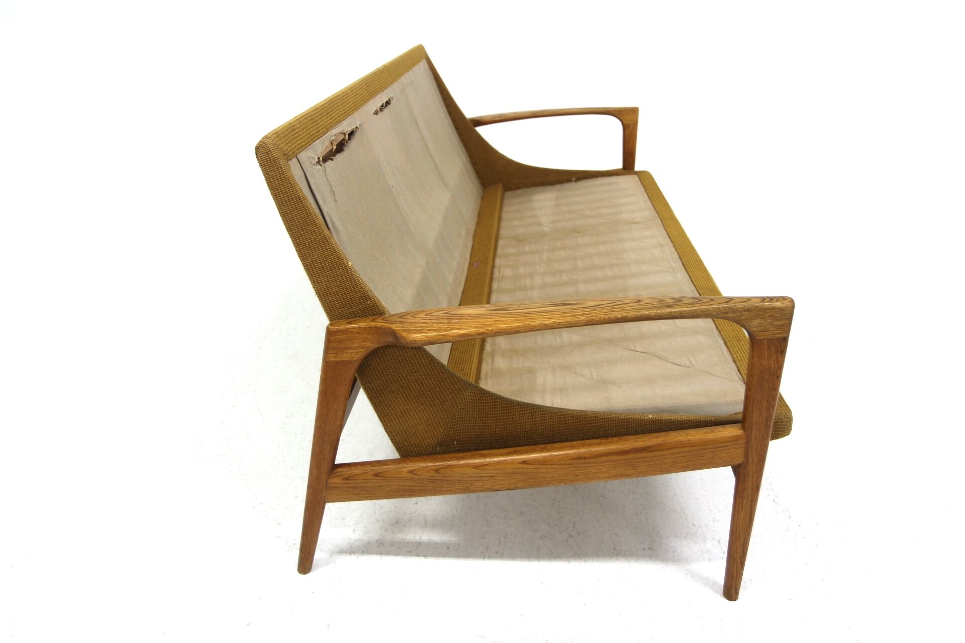 Scandinavian oak sofa, Johannes Andersen, Trensum, Sweden, 1960