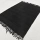 Striped Pattern Black Vintage Rug, 204x296 Cm