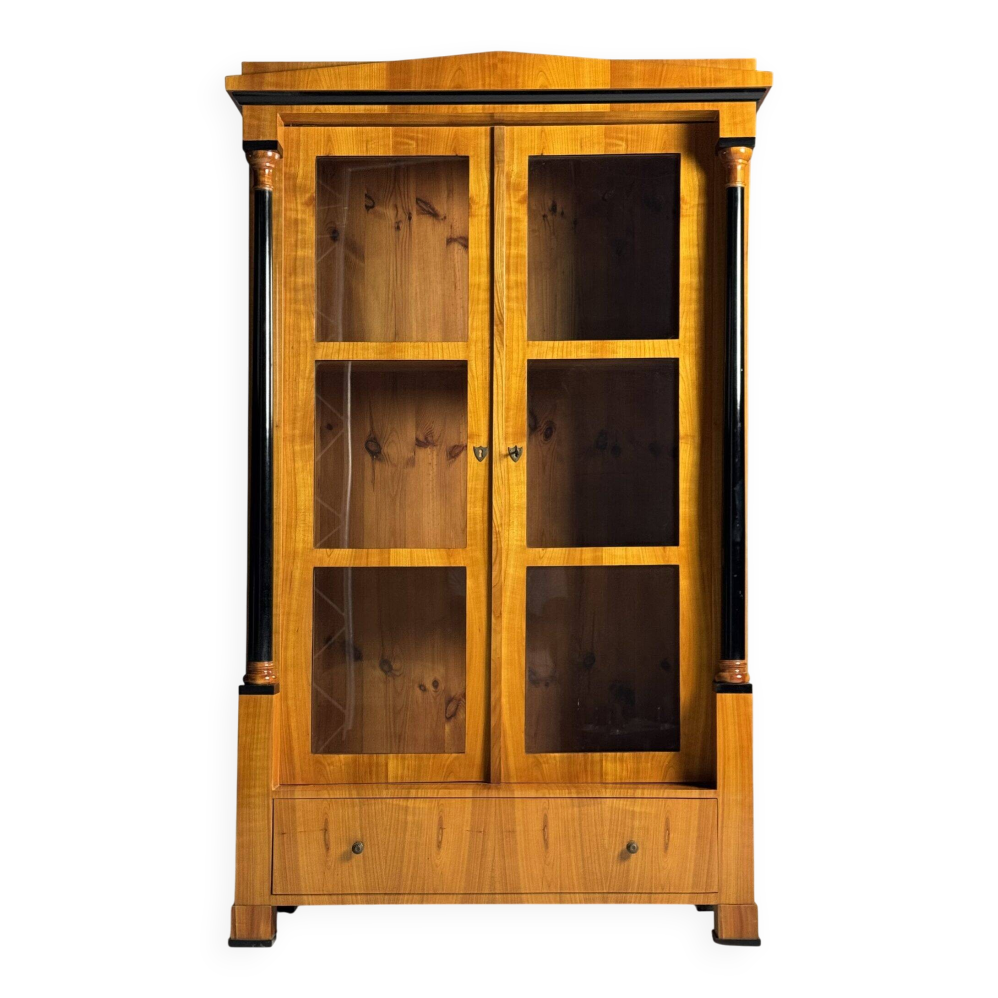 Vitrine Biedermeier allemande du 19e siècle