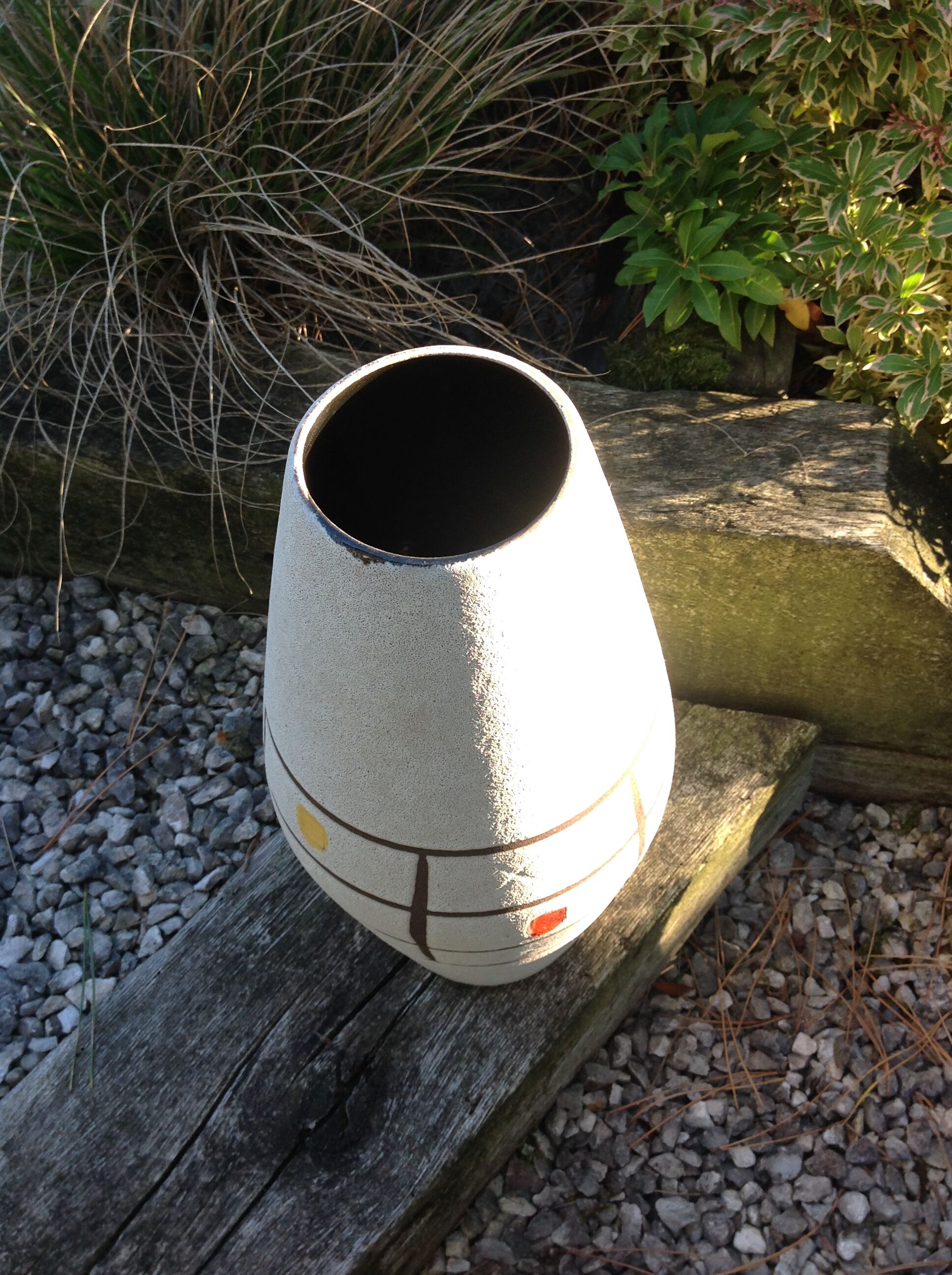 Vase ovoide en céramique grise par Scheurich Keramik vintage années 60-70