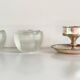 Vintage Silver Glass Candle Holder