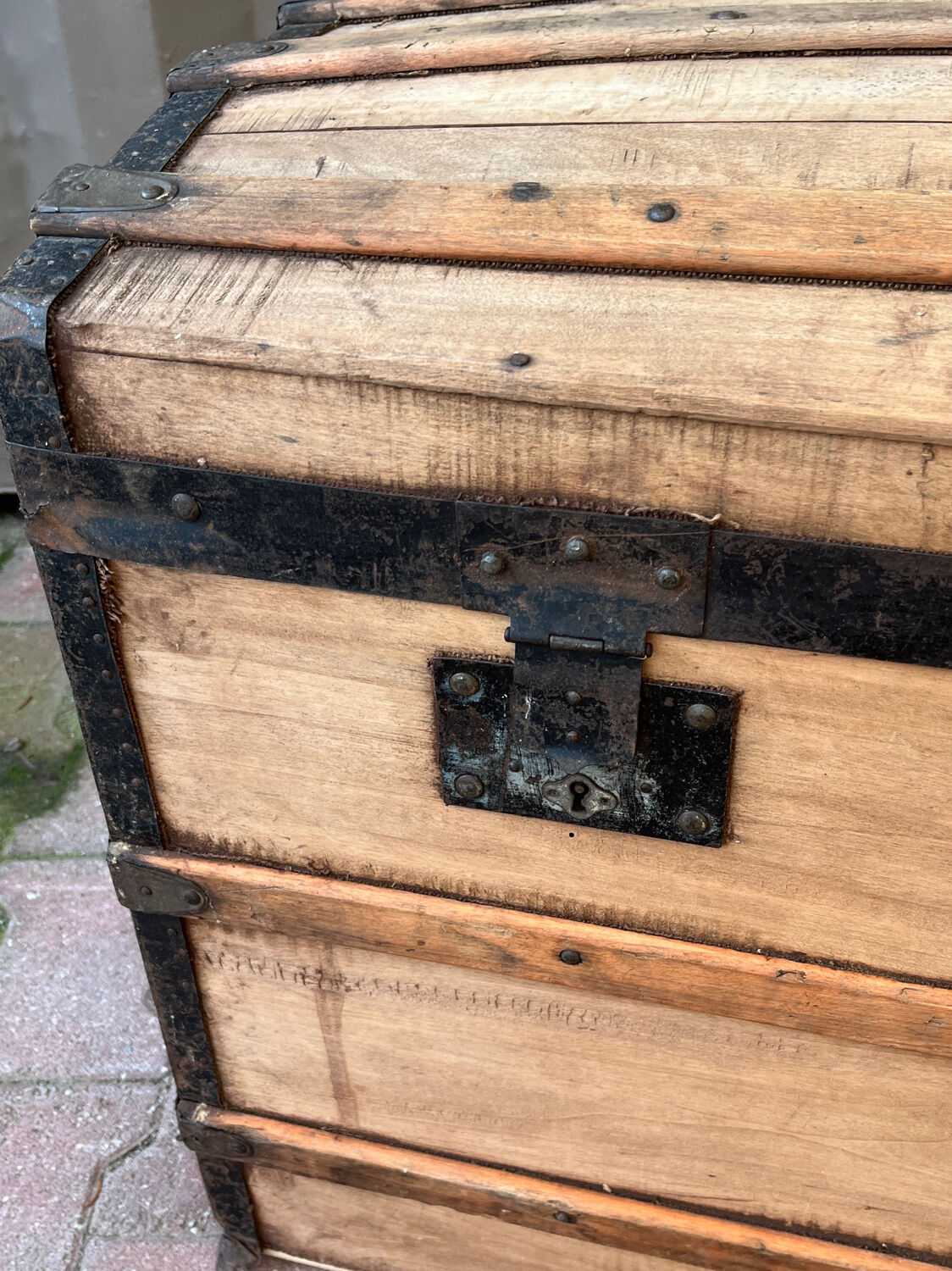 Old travel trunk
