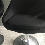 Ensemble chaises tulipe vintage chrome