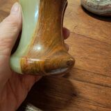 Set of three marble candlesticks