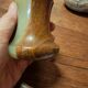 Set of three marble candlesticks