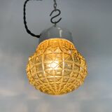 Vintage White Porcelain Pendant Light, 1970s