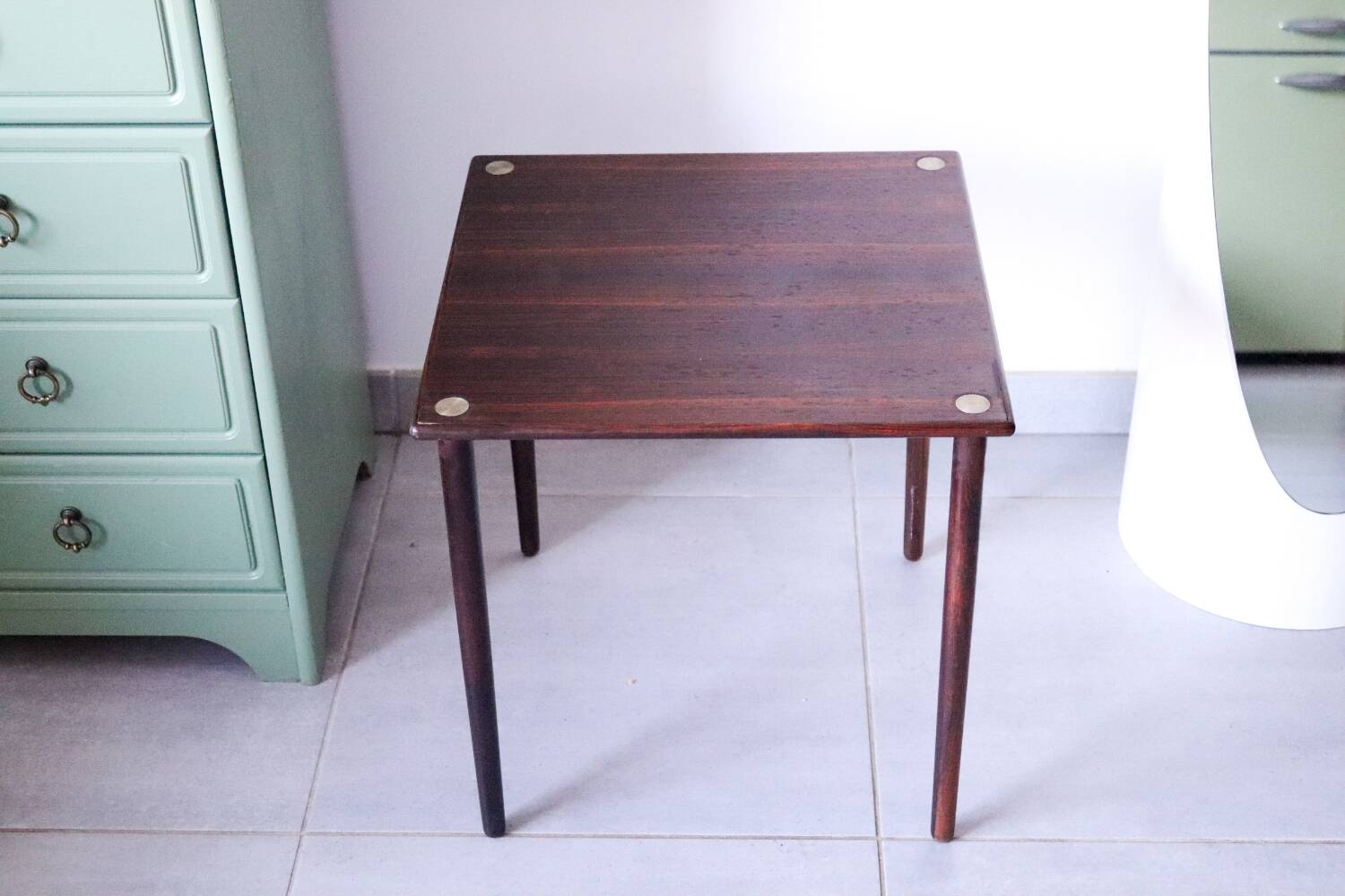 Small Scandinavian side table in rosewood by Georg Petersen