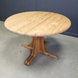 Table de salle à manger extensible XL en pin, style Rainer Daumiller, années 1970