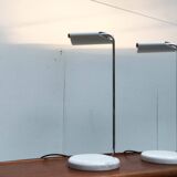 Vintage italian table lamps tegola by bruno gecchelin for blu italia, set of 2