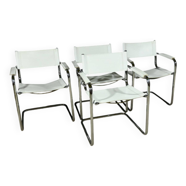 Fauteuils S33 en Cuir, attribués à M.Stam pour Fasem, Italie – 1970