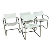 S33 armchairs in leather, attributed to M. Stam for Fasem, Italy – 1970